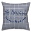 Blue Patriotic Check Personalized 18x18 Spun Poly Pillow
