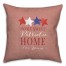 Home Sweet Patriotic Home Personalized 18x18 Spun Poly Pillow
