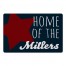 Red Star Home Personalized 27x18 Floor Mat