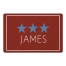 Simple Blue Stars Personalized 27x18 Floor Mat
