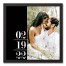 Black Simple Date Photo Personalized 16x16 Black Framed Canvas
