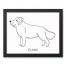 Simple Golden Doodle Profile Sketch Personalized 11x14 Black Framed Canvas