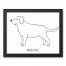 Simple Labrador Profile Sketch Personalized 11x14 Black Framed Canvas