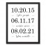 Kid's Name Dates Personalized 16x20 Black Framed Canvas