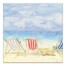 Beach Chairs Painting 20x20 Canvas Wall Art