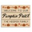 Welcome to Our Pumpkin Patch Personalized 14x11 Pallet Wood Art