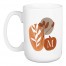 Simple Harvest Monogram Personalized 15 oz Mug