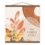 Mid Mod Fall Abstract Personalized 16x16 Teak Hanging Canvas