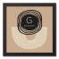 Neutral Geometric Shape Monogram Personalized 13.73 x 13.73 Black Framed Canvas