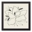 Simple Floral Magnolia 13.73 x 13.73 Black Framed Canvas