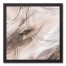 Neutral Hazy Abstract 17.73 x 17.73 Black Framed Canvas