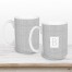 Gray Geo Diamonds Monogram Personalized 5 x 4.62 Mug