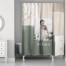 Neutral Colorblock Personalized 71 x 74 Shower Curtain