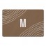 Taupe Monogram Wavy Lines Personalized 18 x 27 Floor Mat