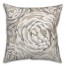 Cream and Gray Floral 18 x 18 Indoor / Outdoor Pillow