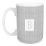 Gray Geo Diamonds Monogram Personalized 5 x 4.62 Mug