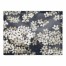 White Blossoms on Navy 14 x 18 Cotton Twill Placemat