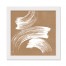 Desert Brushstroke Abstract 16 x 16 White Framed Print Under Plexiglass