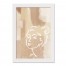 Neutral Desert Girl 12 x 16 White Framed Print Under Plexiglass