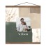 Neutral Colorblock Personalized 16 x 16 Teak Hanging Canvas