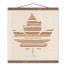 Fall Maple Leaf Personalized 16 x 16 Teak Hanging Canvas