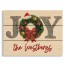 Joy Wreath Personalized 10.69 x 14 Pallet Wood Art