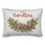 Holly Wreath Check Personalized 20 x 14 Indoor / Outdoor Pillow