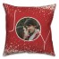 Red Snowflake Joy Personalized 18 x 18 Indoor / Outdoor Pillow