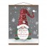 Gnome for the Holidays Personalized 16 x 20 Teak Hanging Canvas