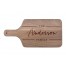 Family Name Simple Stripe Personalized 17 x 8 Walnut Paddle Cutting Board