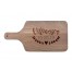 Family Name Heart Laurel Personalized 17 x 8 Walnut Paddle Cutting Board