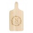 Monogram Leaf Wreath Personalized 8 x 17 Maple Paddle Cutting Board
