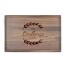 Family Name Laurel Wreath Personalized 17 x 11 Walnut Cutting Board