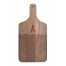 Scallop Coffee Bean Monogram Personalized 8 x 17 Walnut Paddle Cutting Board