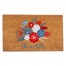 Patriotic Flower Bunch Personalized 30 x 18 Door Mat