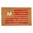 Flag Monogram Personalized 30 x 18 Door Mat