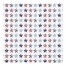 Floral Stars Pattern 10 x 10 Cotton Twill Napkin