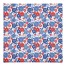 Red White and Blue Florals 10 x 10 Cotton Twill Napkin