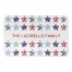 Floral Stars Pattern Personalized 21 x 34 Bath Mat