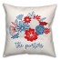 Patriotic Flower Bunch Personalized 18 x 18 Indoor / Outdoor Pillow