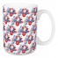 Patriotic Flower Bunch Pattern 5 x 4.62 Mug