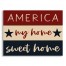 America my Home Sweet Home 10.69 x 14 Pallet Wood Art