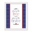 Land of the Free Home of the Brave 16 x 20 White Framed Print Under Plexiglass