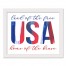 Paintstroke USA 21.63 x 17.63 White Framed Canvas