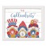 USA Gnomes Personalized 21.63 x 17.63 White Framed Canvas