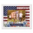 USA Flag Photo Personalized 21.63 x 17.63 White Framed Canvas