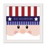 Uncle Sam Face Personalized 16 x 16 White Framed Print Under Plexiglass