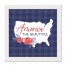 America the Beautiful Plaid 17.63 x 17.63 White Framed Canvas