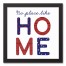 No Place like Home 13.73 x 13.73 Black Framed Canvas