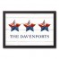 Patriotic Star Trio Personalized 19.73 x 13.73 Black Framed Canvas
